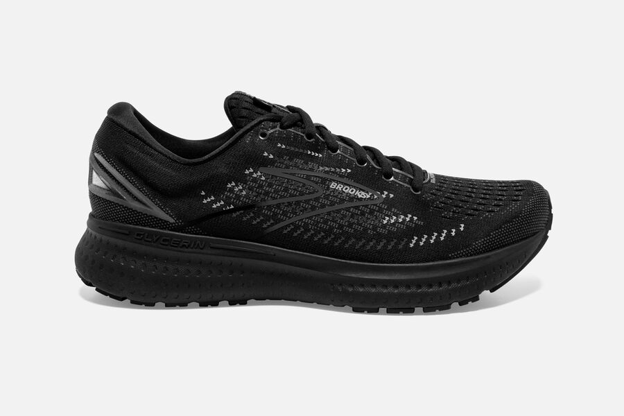 Brooks Glycerin 19 Road Running Shoes Womens Black 548697-KSN